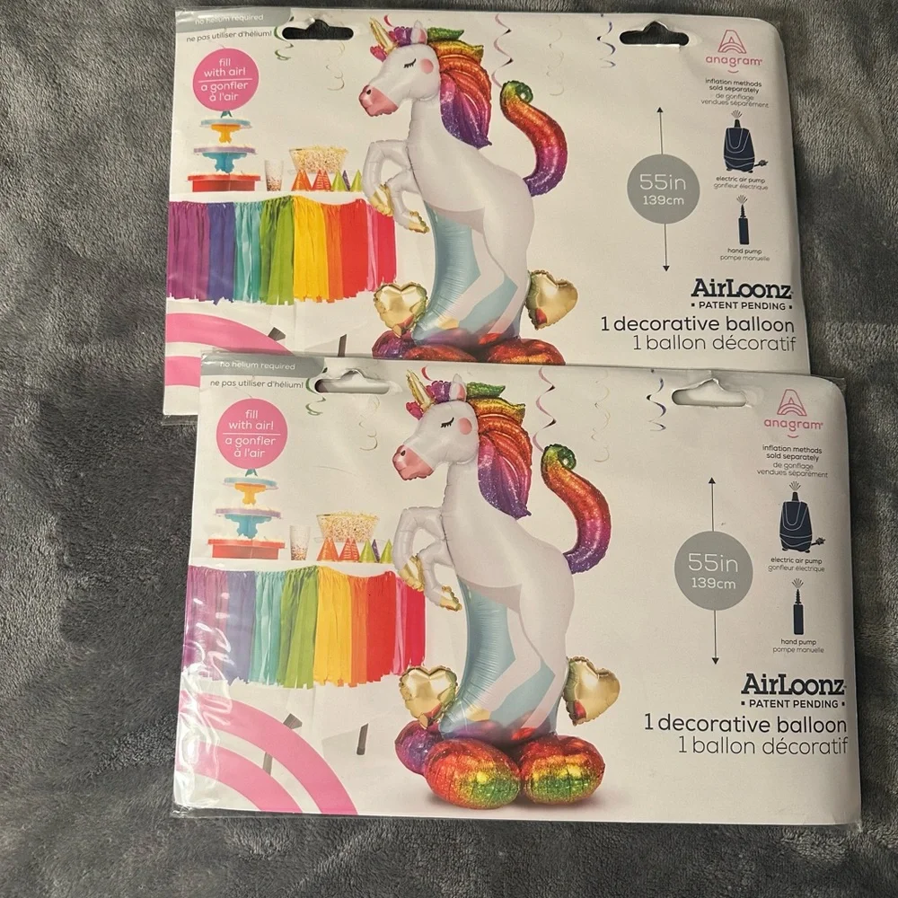 Unicorn Decorations Balloons Rainbow Airloonz Party Pride Birthday Mylar Foil 2